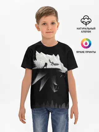 Детская базовая футболка / Геральт на охоте