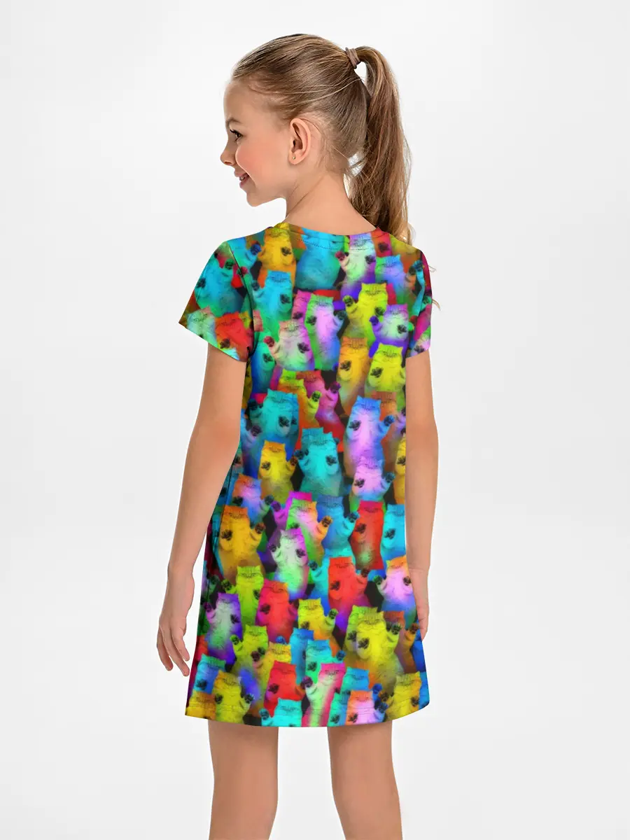 Детское платье / Котики на дискотеке