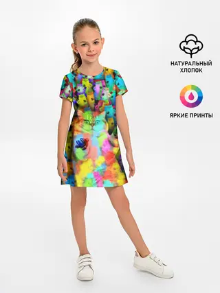 Детское платье / Котики на дискотеке