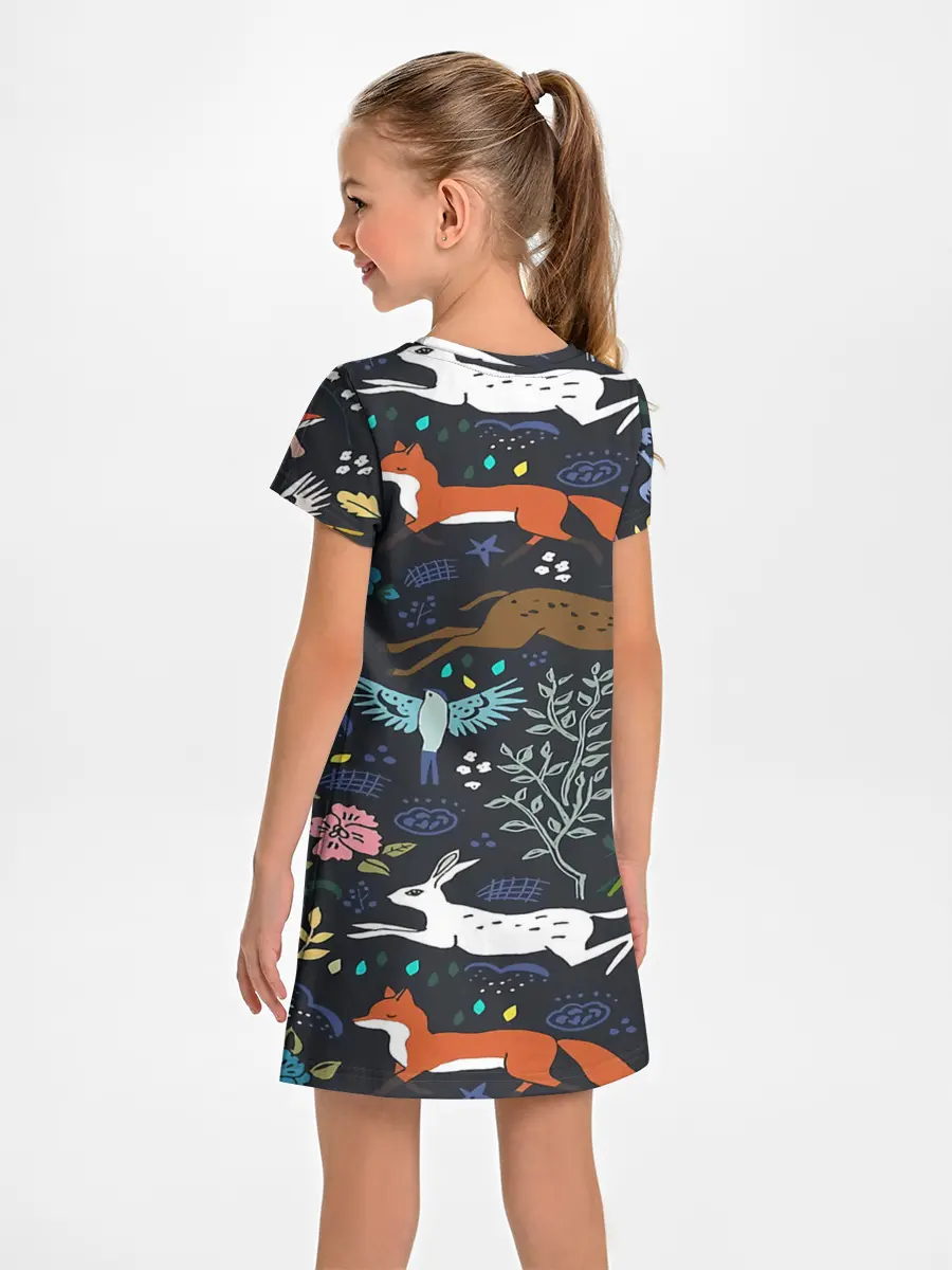 Детское платье / Звери и Природа