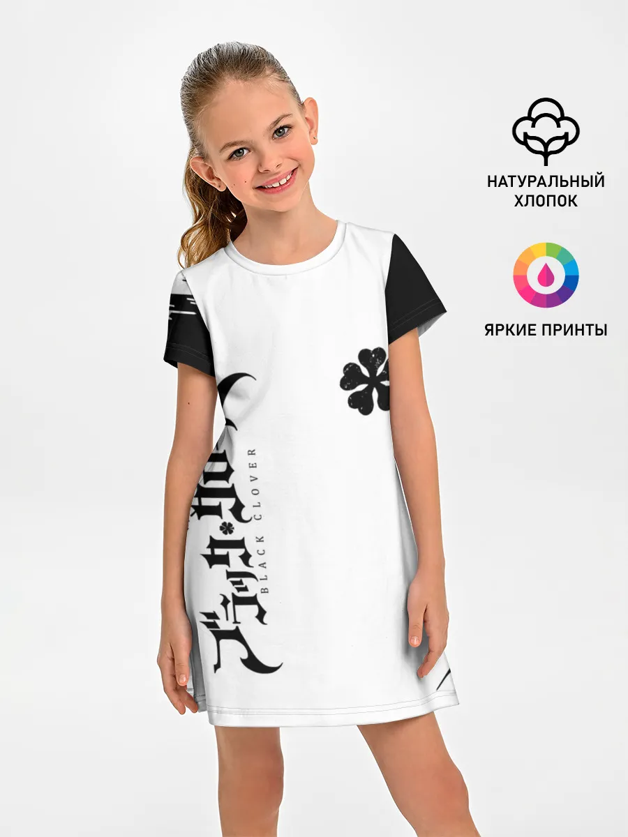 Детское платье / черный клеывер аниме