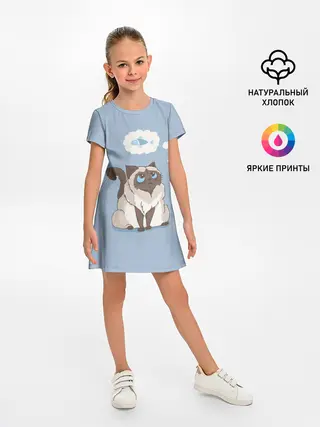 Детское платье / Голодный котейка