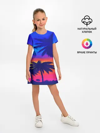 Детское платье / ТРОПИКИ НЕОН
