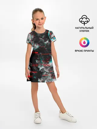 Детское платье / White flame glitch