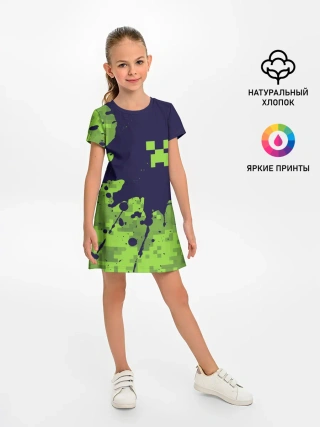 Детское платье / MINECRAFT / МАЙНКРАФТ