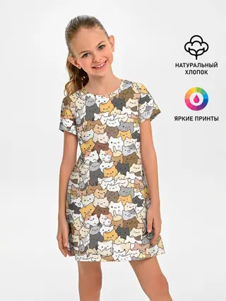 Детское платье / Котики муркотики
