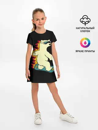 Детское платье / Мишка на борде