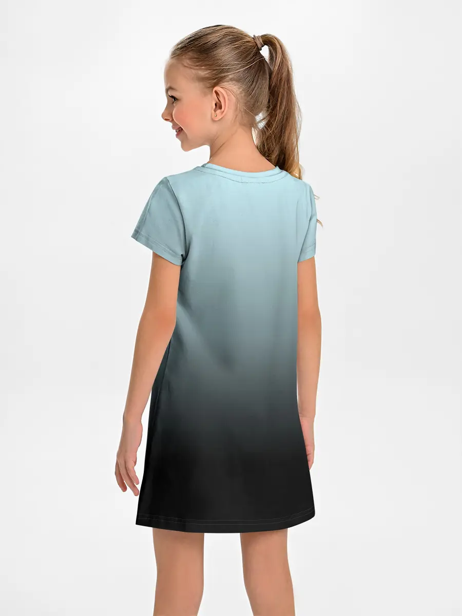 Детское платье / Black and Blue gradient