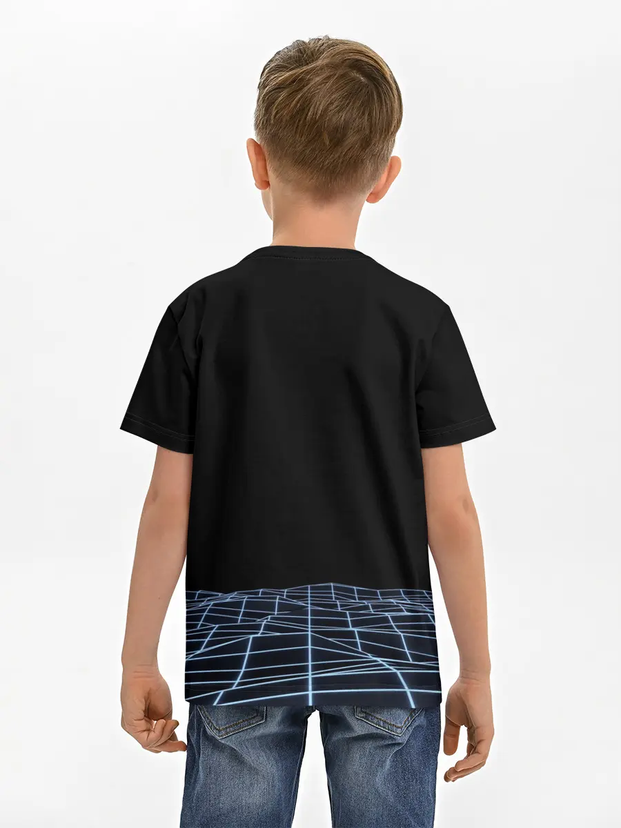 Детская базовая футболка / Цифровой восход