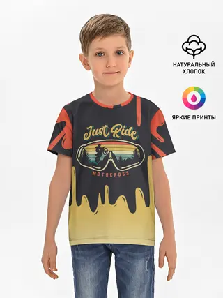 Детская базовая футболка / Just Ride MOTOCROSS | МОТОКРОСС
