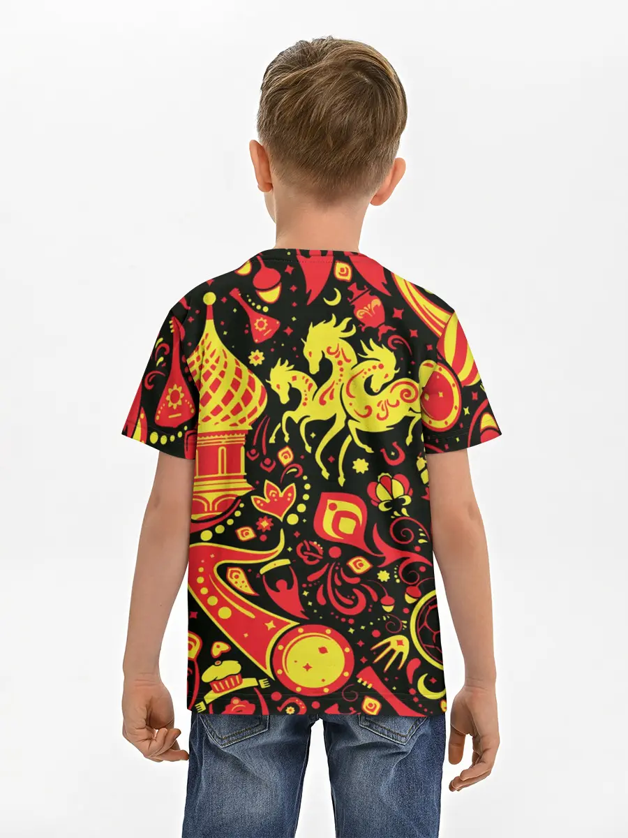 Детская базовая футболка / Орнамент - Россия