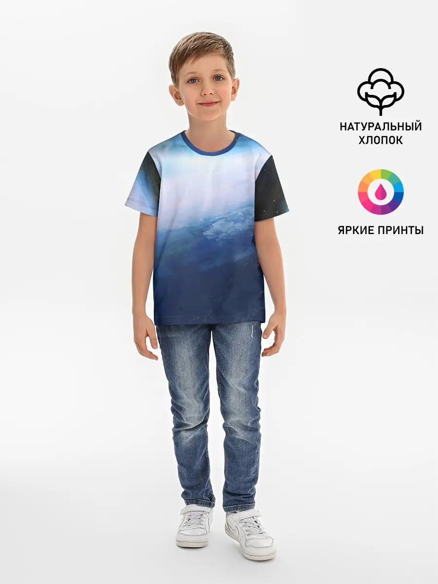 Детская базовая футболка / Планета Земля