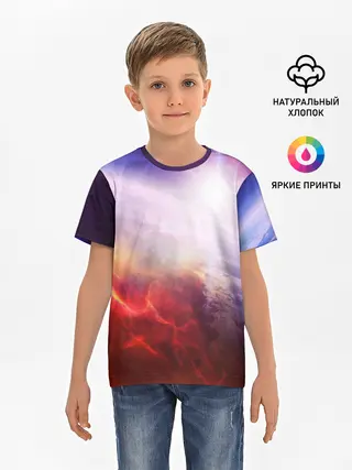 Детская базовая футболка / Звезды в неоне