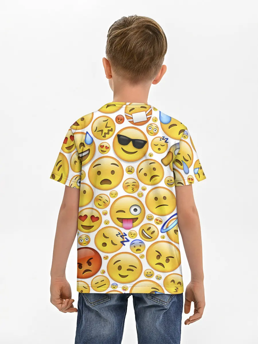 Детская базовая футболка / Смайлы.