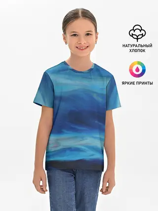 Детская базовая футболка / Акварельное море