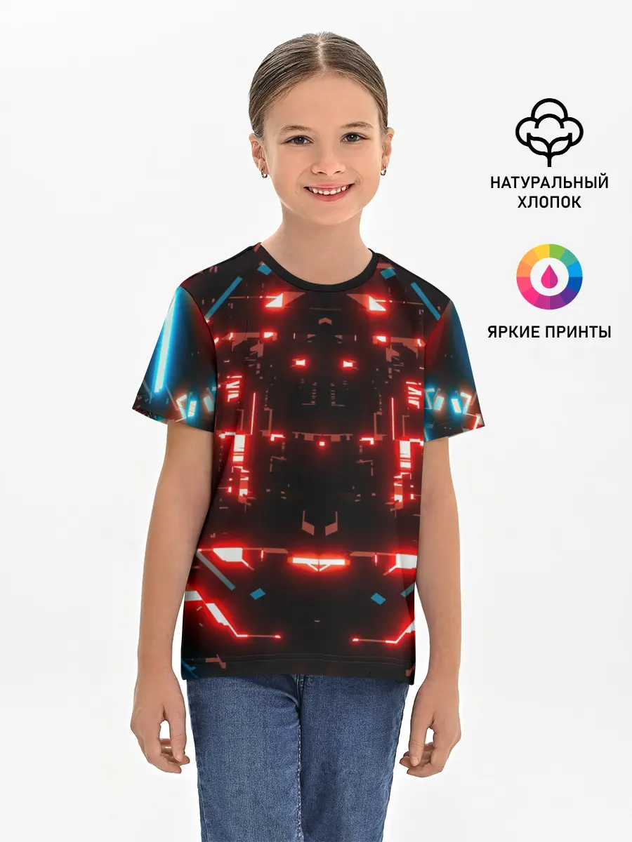 Детская базовая футболка / Neon Lights