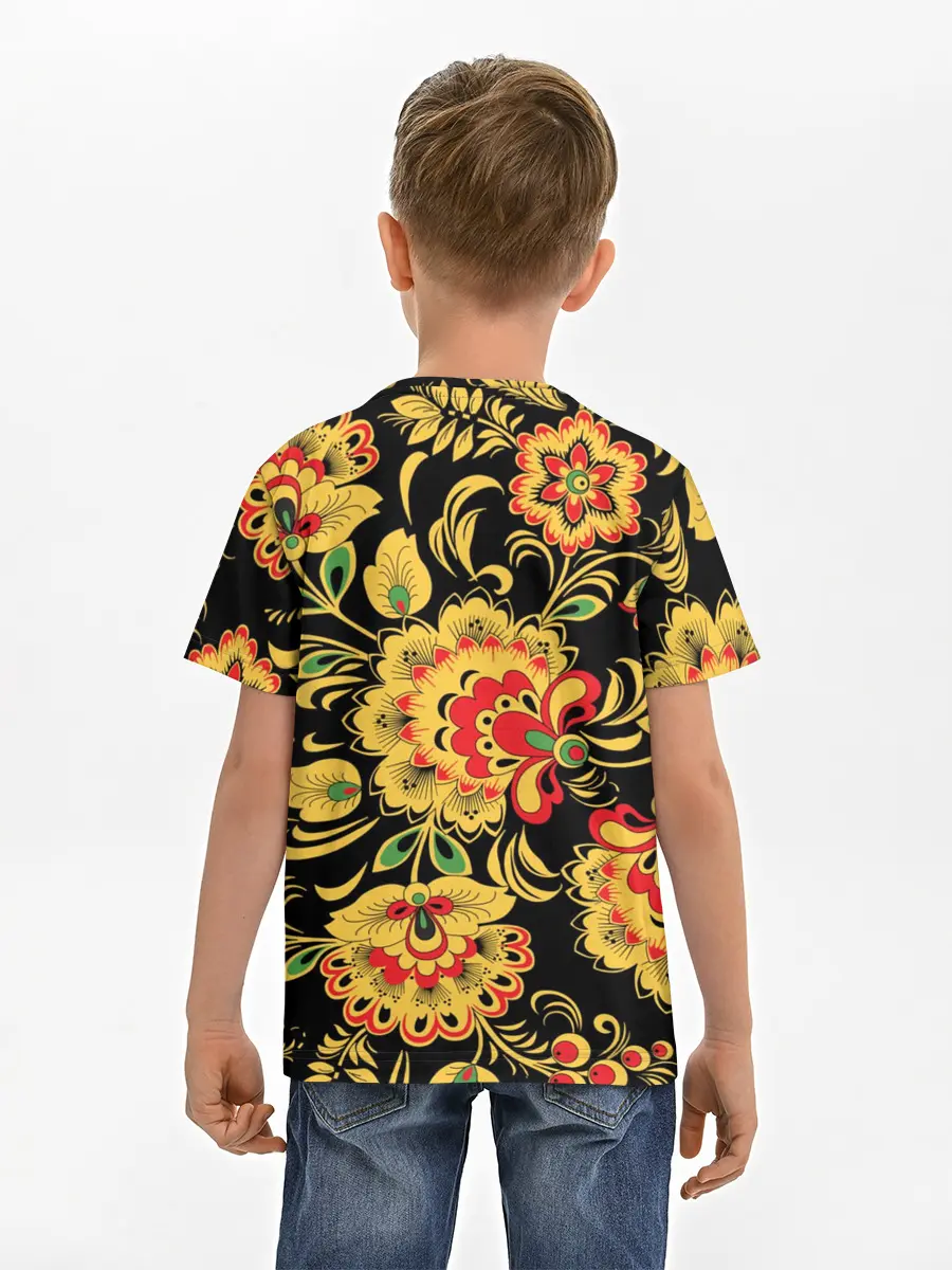 Детская базовая футболка / Хохлома