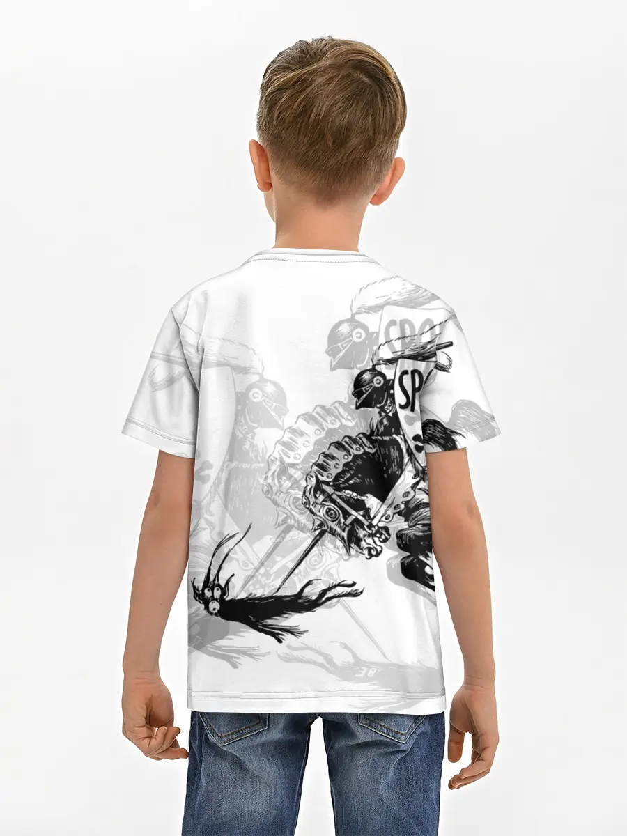 Детская базовая футболка / Всадник и чёрт
