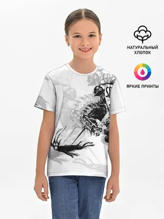 Детская базовая футболка / Всадник и чёрт