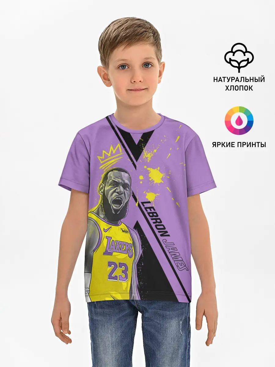 Детская базовая футболка / леброн джеймс