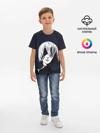 Детская базовая футболка / Nier Automata | 2B
