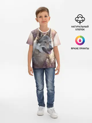 Детская базовая футболка / Волк