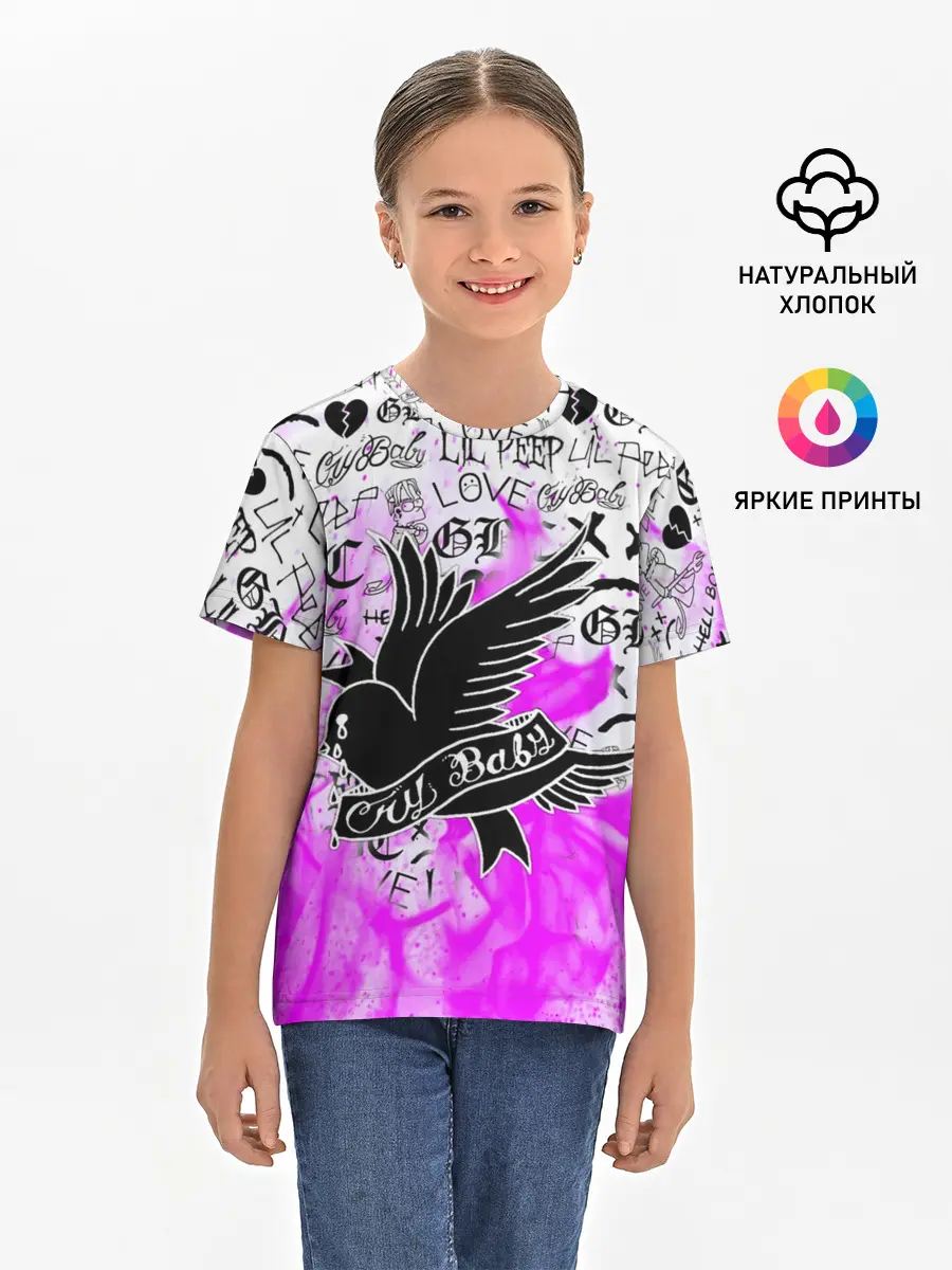 Детская базовая футболка / CRY BABY LIL PEEP