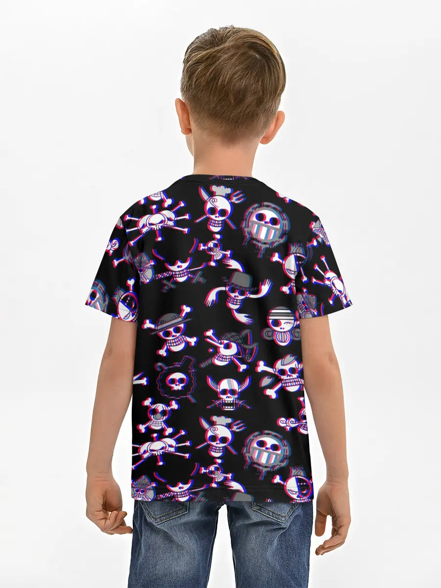 Детская базовая футболка / Луффи One Piece | Glitch