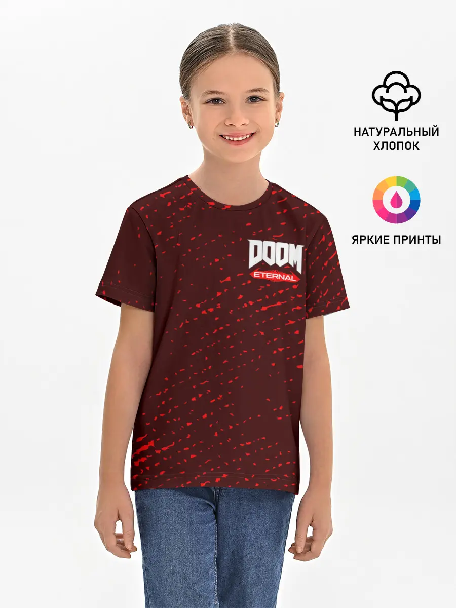 Детская базовая футболка / DOOM ETERNAL / ДУМ ЭТЕРНАЛ
