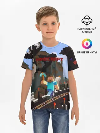 Детская базовая футболка / Minecraft