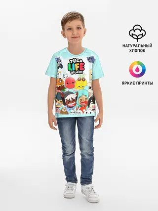 Детская базовая футболка / Toca Boca | Тока Бока все персонажи