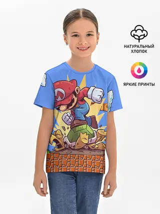 Детская базовая футболка / Марио