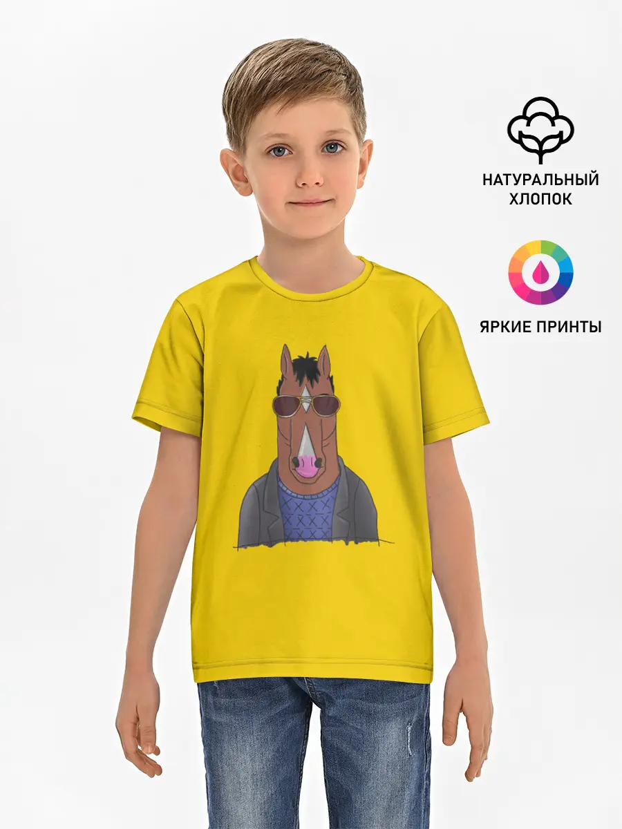 Детская базовая футболка / Конь БоДжек