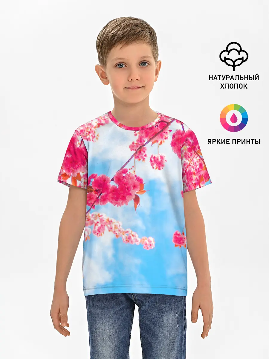 Детская базовая футболка / Цветение Вишни