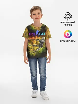 Детская базовая футболка / CS GO Gold dust