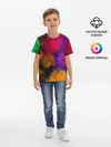 Детская базовая футболка / Цветные Разводы