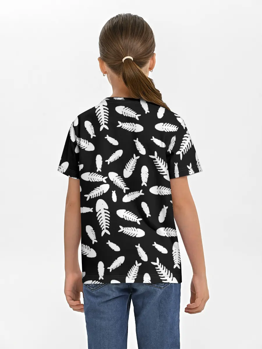 Детская базовая футболка / Скелеты рыб