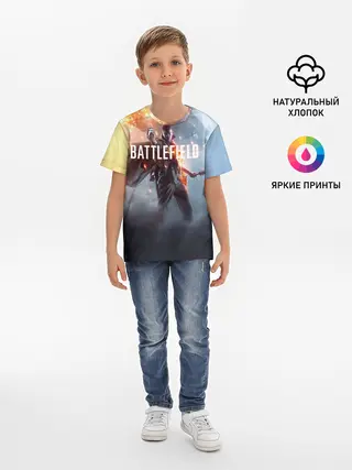Детская базовая футболка / Battlefield 1 | Под дирижаблем
