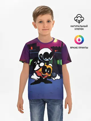 Детская базовая футболка / FNF Скид и Памп