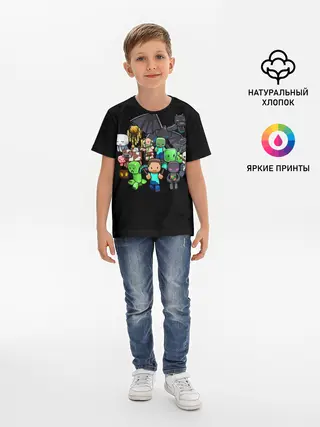 Детская базовая футболка / Майнкрафт