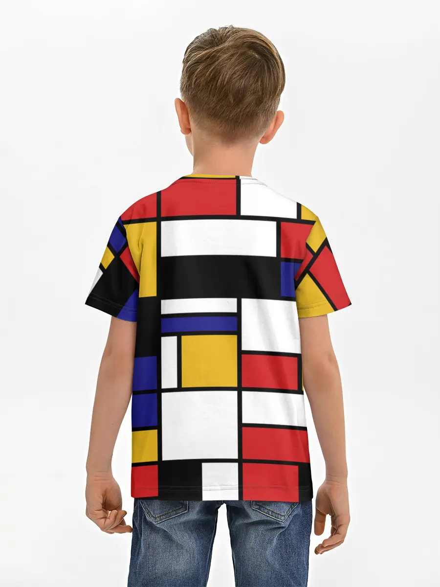 Детская базовая футболка / Color blocking