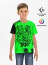 Детская базовая футболка / Джоджо герои зеленый дым