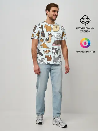 Мужская базовая футболка / Собаки
