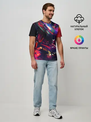 Мужская базовая футболка / DIGITAL STRIPES