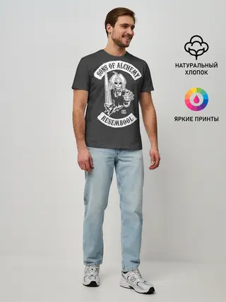 Мужская базовая футболка / Стальной Алхимик