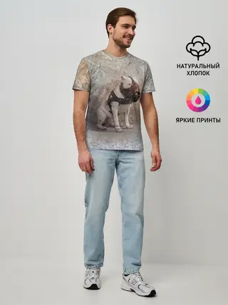 Мужская базовая футболка / Бойцовый бультерьер