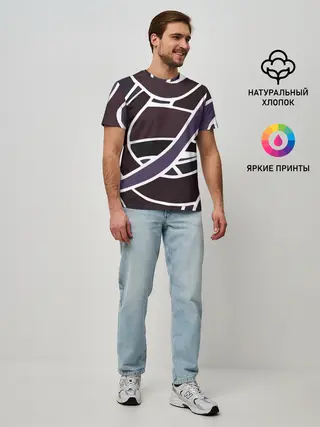 Мужская базовая футболка / Линейная текстура