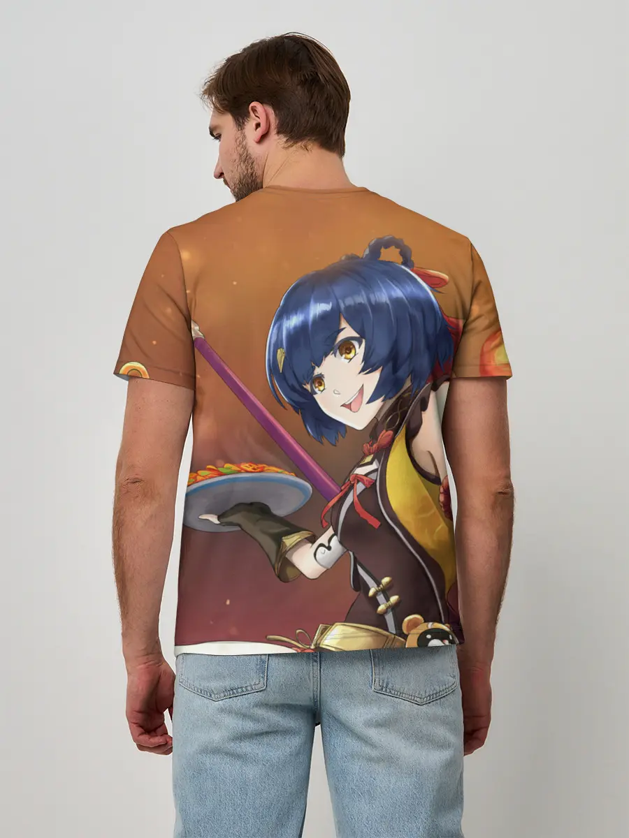 Мужская базовая футболка / Genshin Impact: Сяо Лин.