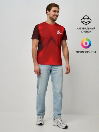 Мужская базовая футболка / Lexus car sport RED
