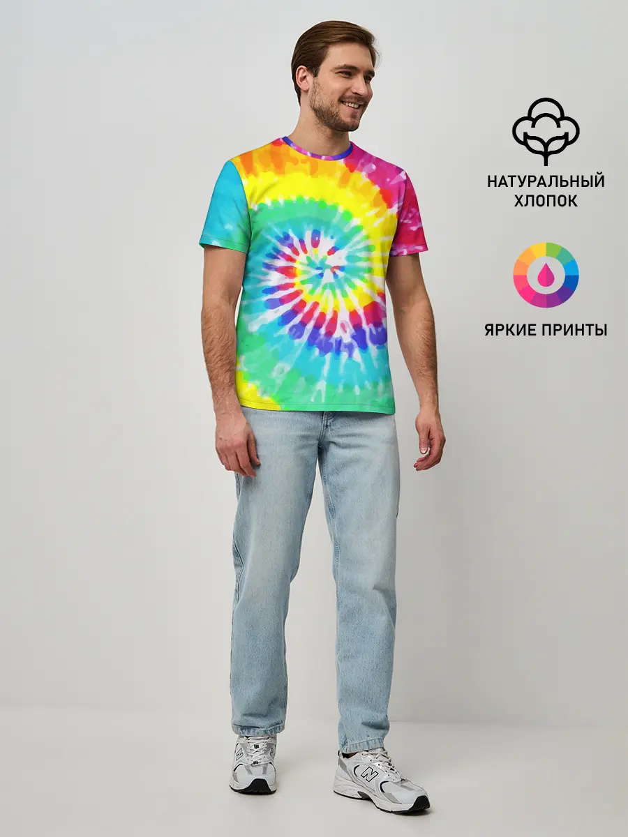 Мужская базовая футболка / TIE-DYE СТЕНА